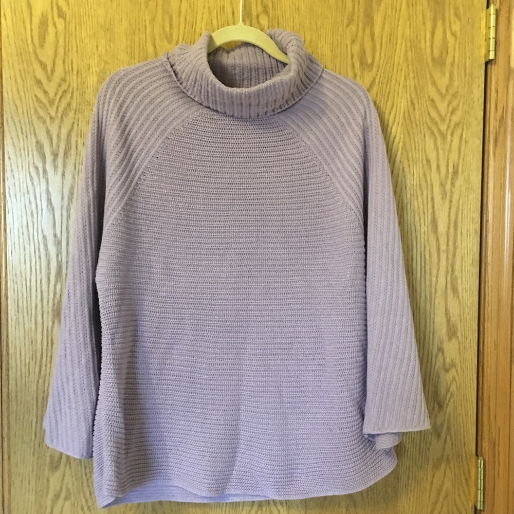 Lavender cowl neck Chico’s sweater NWOT
